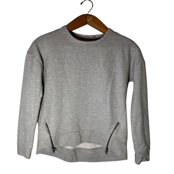 SOLD Athleta Cityscape Sweatshirt Zip Side Details Heathered Gray Size XS - Picture 4 of 8